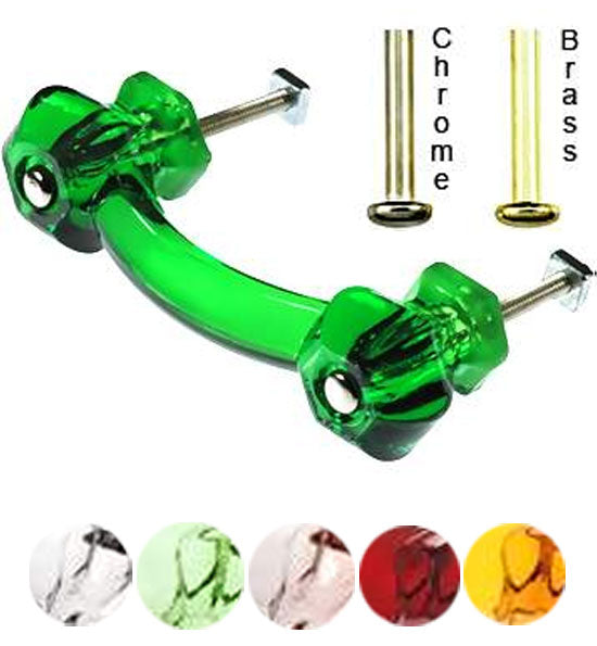 COPPER MOUNTAIN HARDWARE Authentic Glass Drawer Handles & Furniture Pulls  in 14 Colors