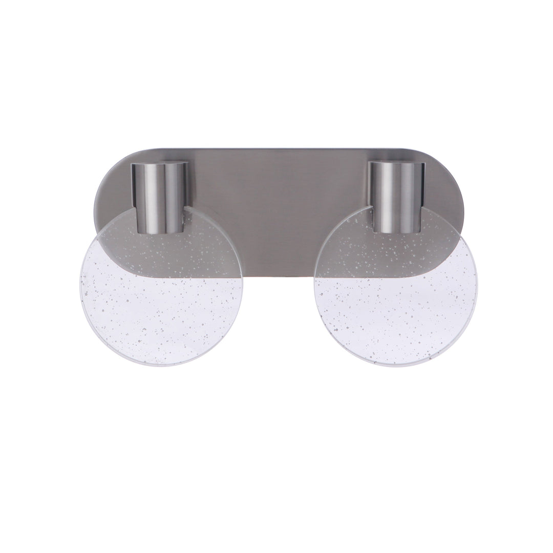 Glisten 2 Light LED Vanity in Brushed Polished Nickel CRAFTMADE