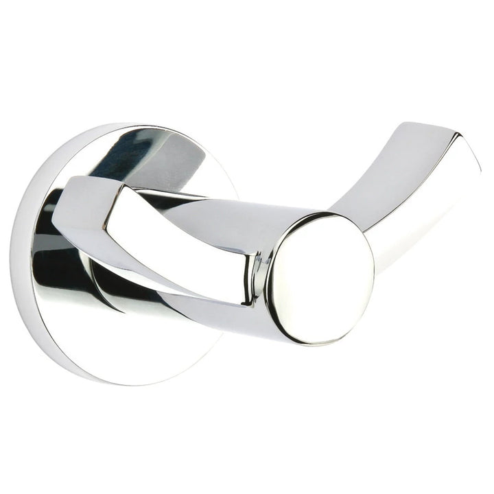 Modern Brass Double Hook with Rosette (Several Finishes Available) EMTEK