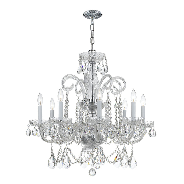 Crystorama Crystorama Traditional Crystal 8 Light Swarovski Strass Crystal Polished Chrome Chandelier