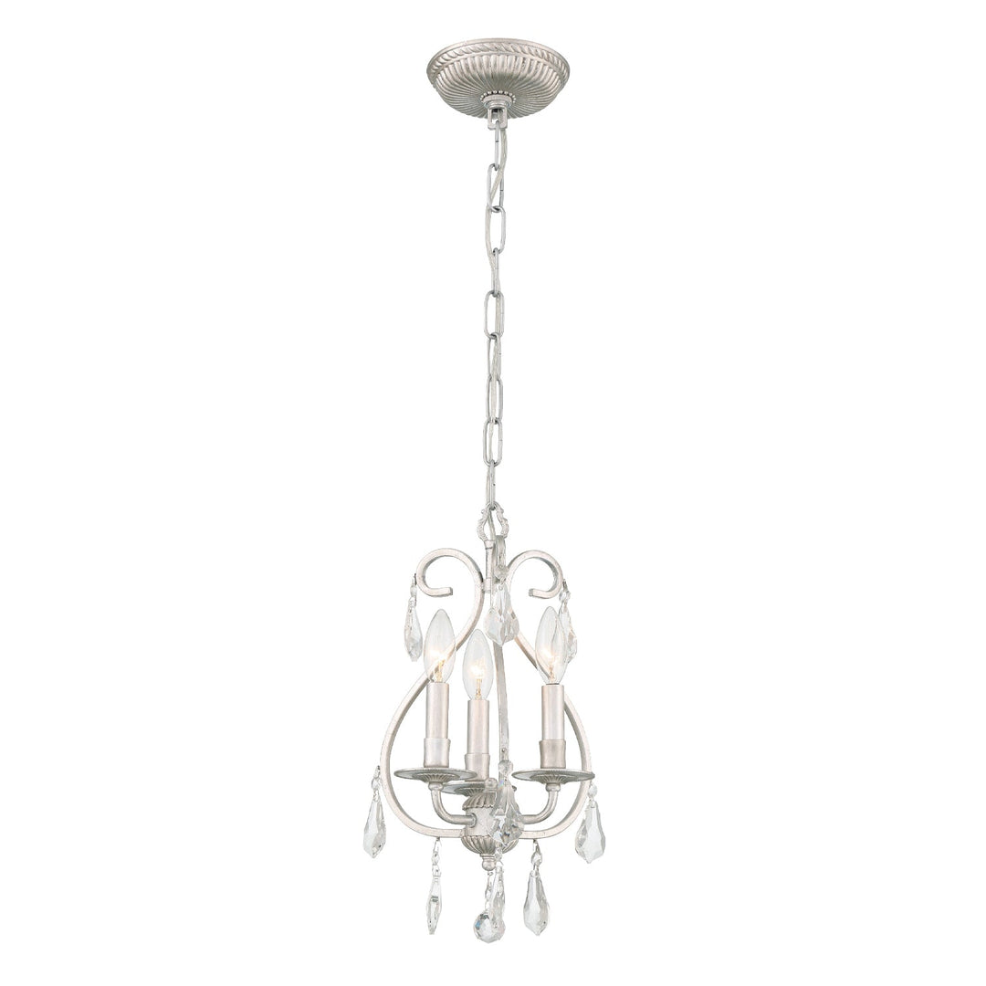 Crystorama Crystorama Ashton 3 Light Swarovski Strass Crystal Olde Silver Mini Chandelier
