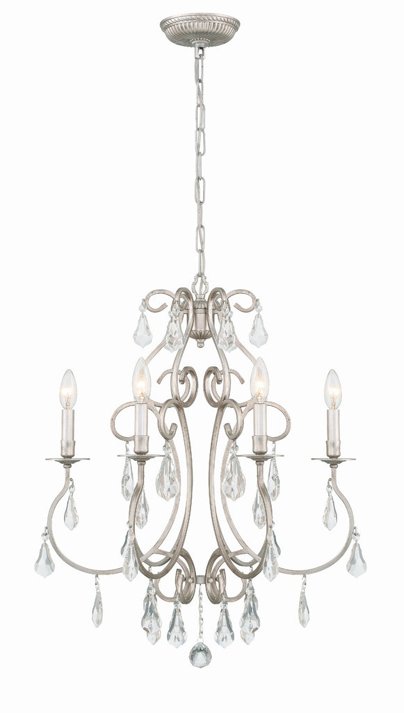 Crystorama Crystorama Ashton 6 Light Hand Cut Crystal Olde Silver Chandelier