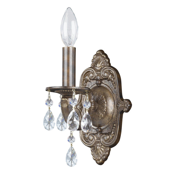 Crystorama Crystorama Paris Market 1 Light Swarovski Strass Crystal Venetian Bronze Sconce