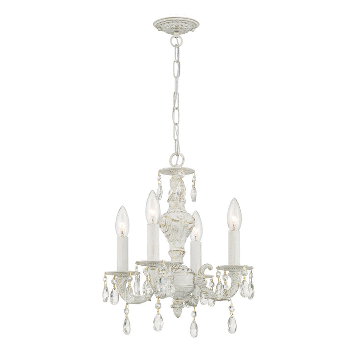 Crystorama Crystorama Paris Market 4 Light Spectra Crystal Antique White Mini Chandelier