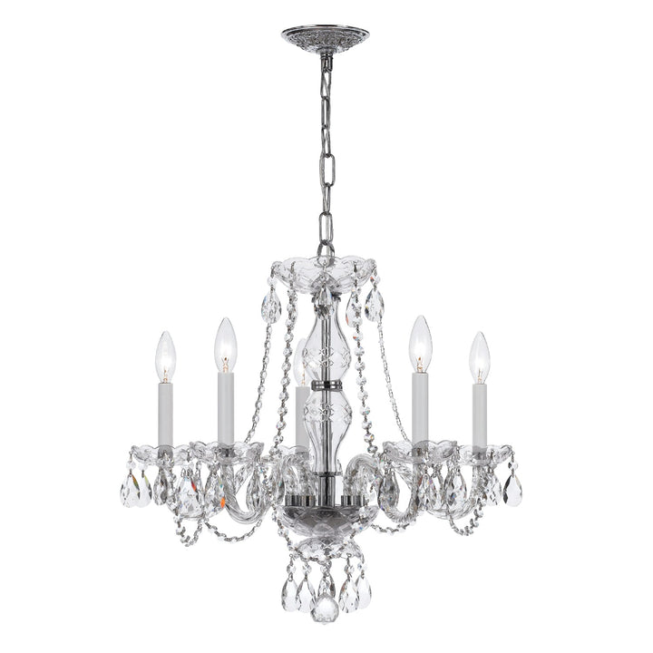 Crystorama Crystorama Traditional Crystal 5 Light Crystal Polished Chrome Chandelier