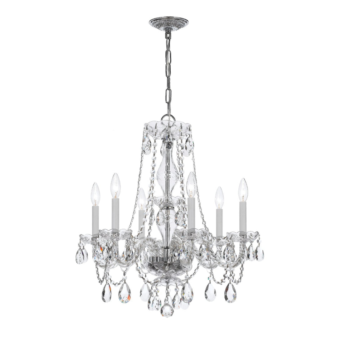 Crystorama Crystorama Traditional Crystal 6 Light Crystal Polished Chrome Chandelier