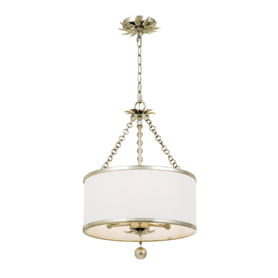 Crystorama Crystorama Broche 3 Light Antique Silver Mini Chandelier