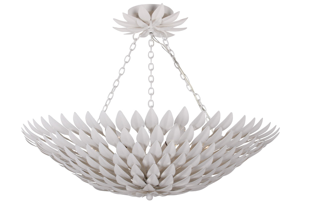 Crystorama Crystorama Broche 6 Light Matte White Chandelier