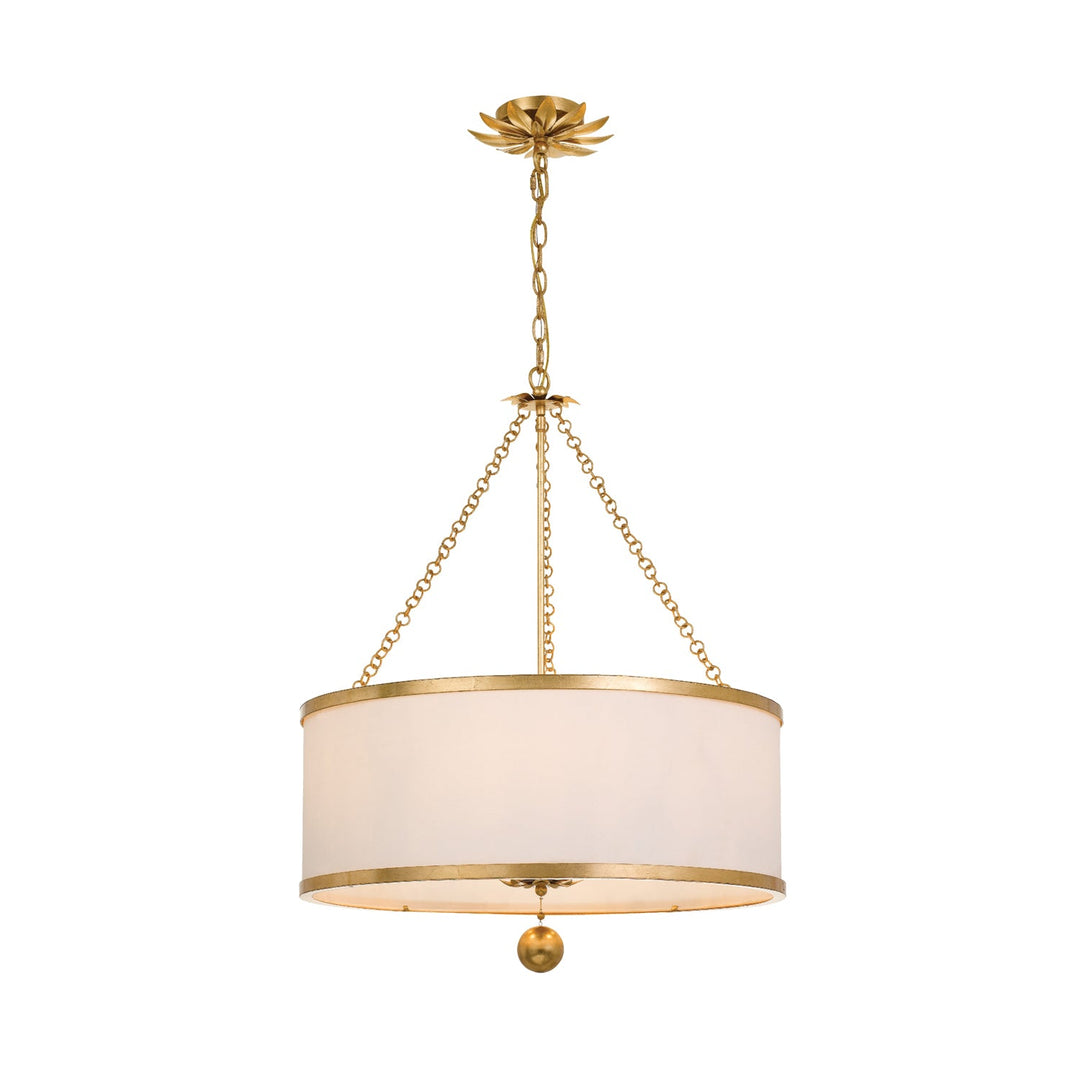 Crystorama Crystorama Broche 6 Light Antique Gold Chandelier