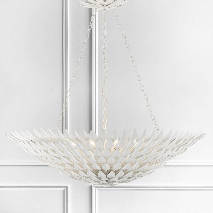 Crystorama Crystorama Broche 8 Light Matte White Chandelier