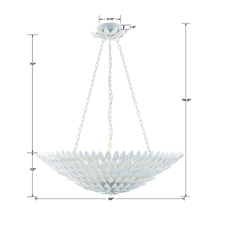 Crystorama Crystorama Broche 8 Light Matte White Chandelier