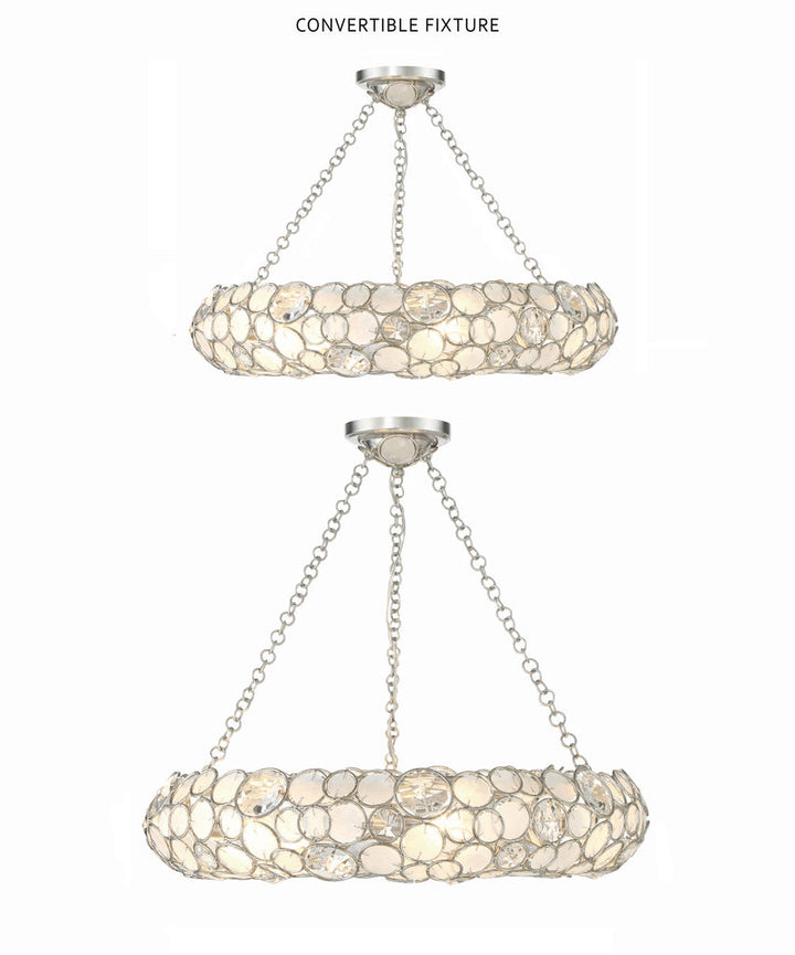 Crystorama Crystorama Palla 6 Light Antique Silver Chandelier
