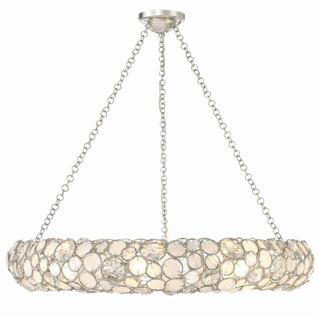 Crystorama Crystorama Palla 8 Light Antique Silver Chandelier