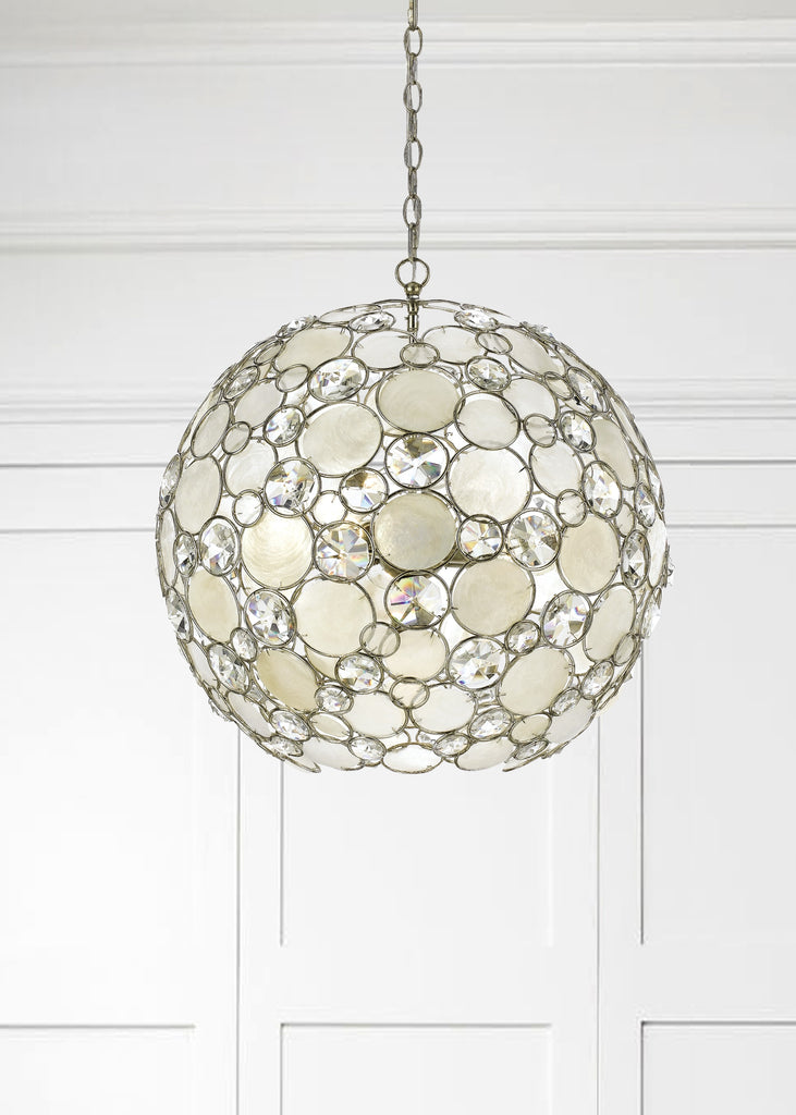 Crystorama Crystorama Palla 6 Light Antique Silver Sphere Chandelier