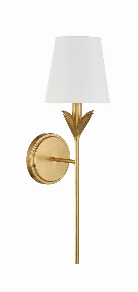 Crystorama Crystorama Broche 1 Light Antique Gold Sconce