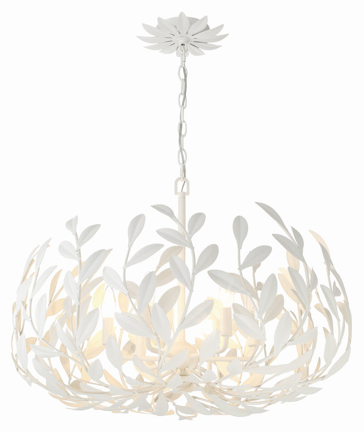 Crystorama Crystorama Broche 6 Light Matte White Chandelier