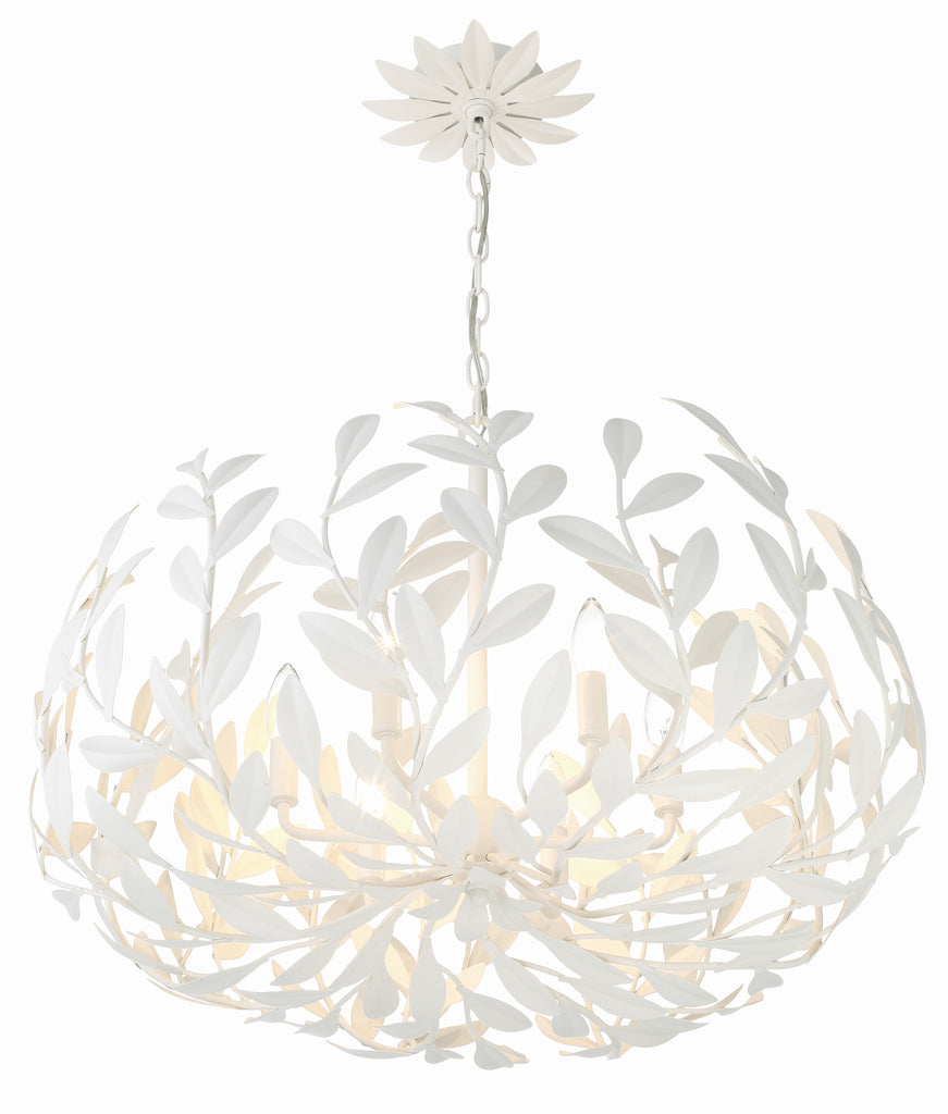 Crystorama Crystorama Broche 6 Light Matte White Chandelier