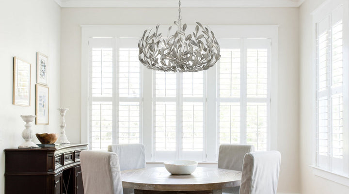 Crystorama Crystorama Broche 6 Light Antique Silver Chandelier