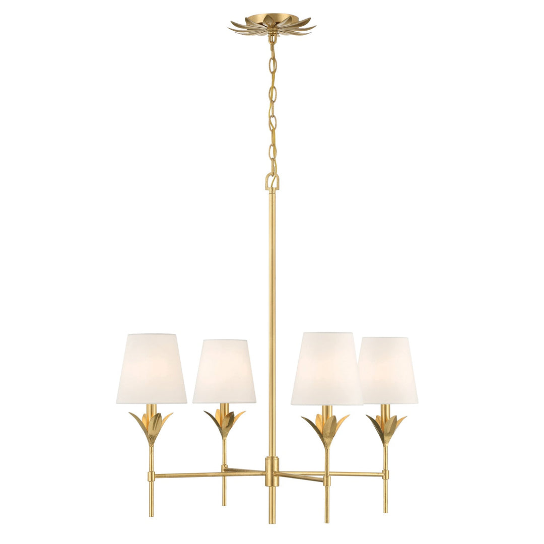 Crystorama Crystorama Broche 4 Light Antique Gold Chandelier