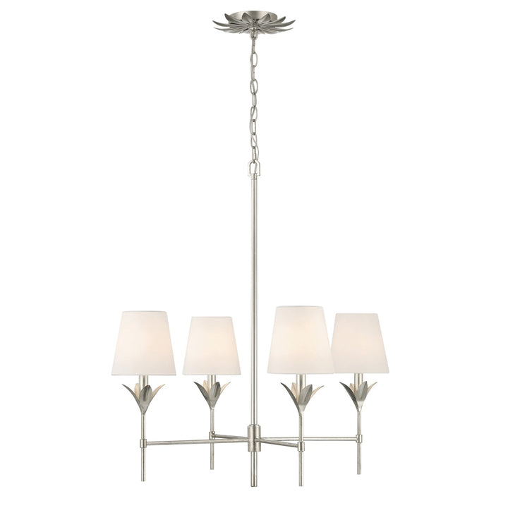 Crystorama Crystorama Broche 4 Light Antique Silver Chandelier