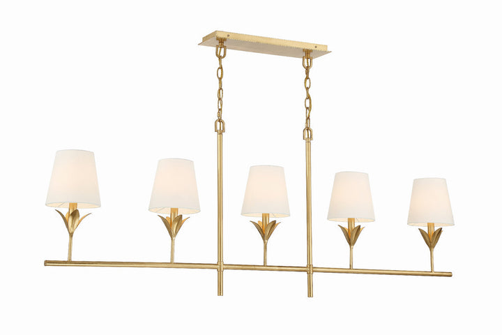 Crystorama Crystorama Broche 5 Light Antique Gold Chandelier