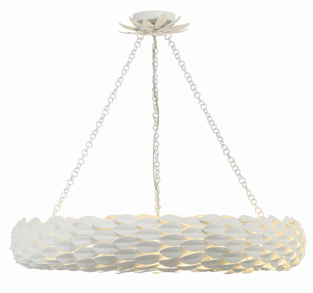 Crystorama Crystorama Broche 8 Light Matte White Chandelier