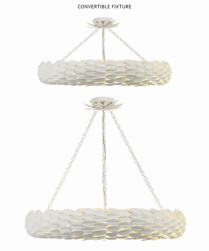 Crystorama Crystorama Broche 8 Light Matte White Chandelier