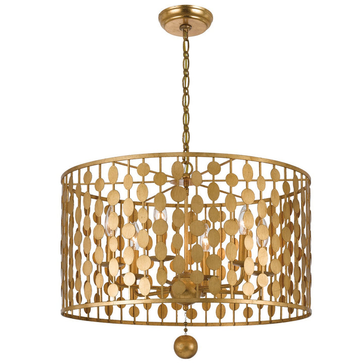 Crystorama Crystorama Layla 6 Light Antique Gold Chandelier