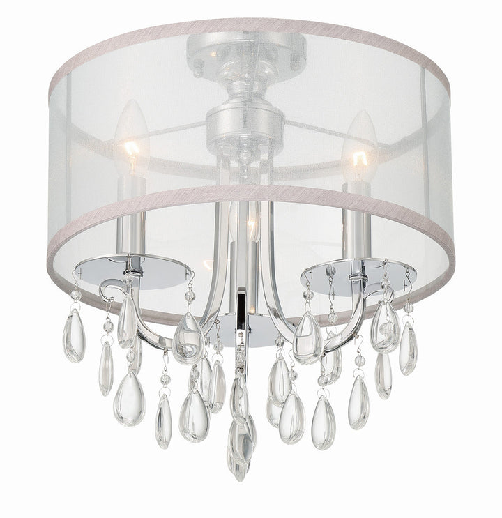 Crystorama Crystorama Hampton 3 Light Polished Chrome Semi Flush Mount