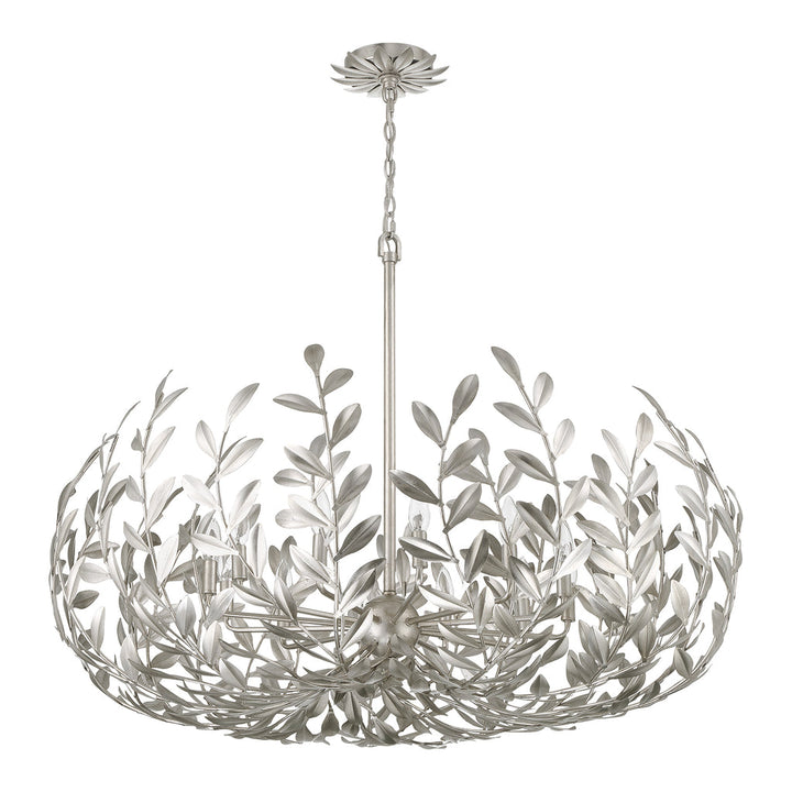 Crystorama Crystorama Broche 12 Light Antique Silver Chandelier