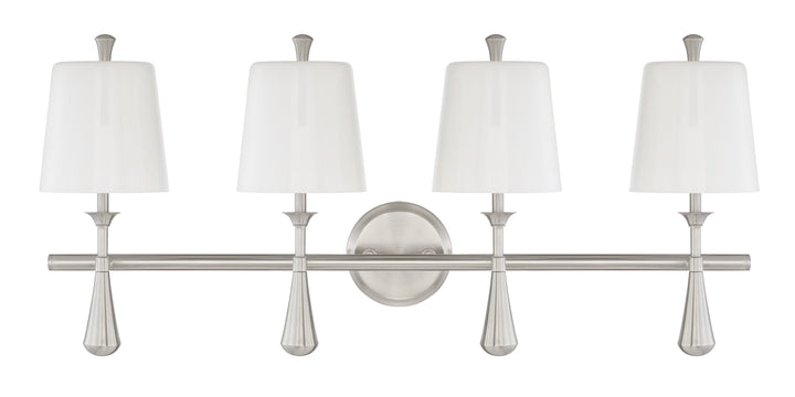 ##Antique Hardware## Palmer 4 Light Vanity in Brushed Polished Nickel