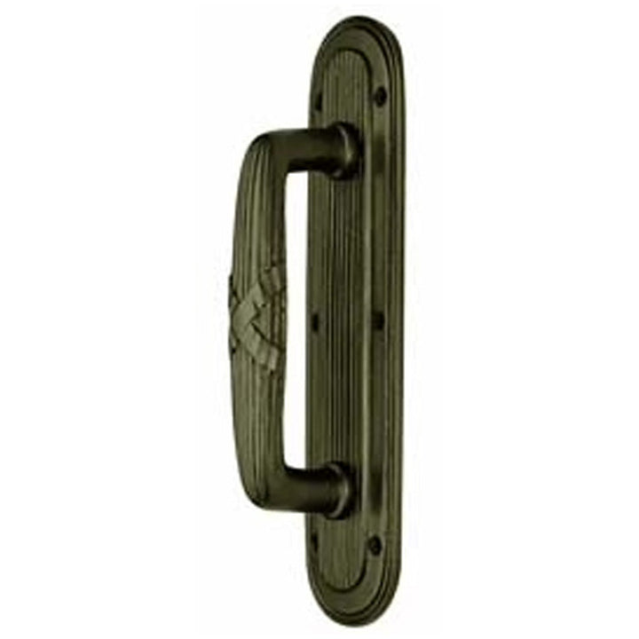 10 1/2 Inch Art Deco Style Door Pull and Plate COPPER MOUNTAIN HARDWARE