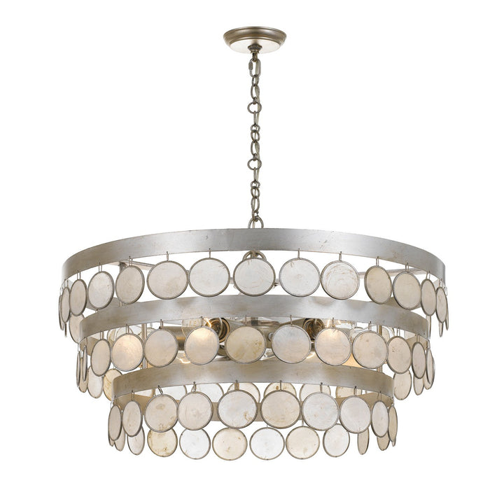 Crystorama Crystorama Coco 6 Light Antique Silver Chandelier
