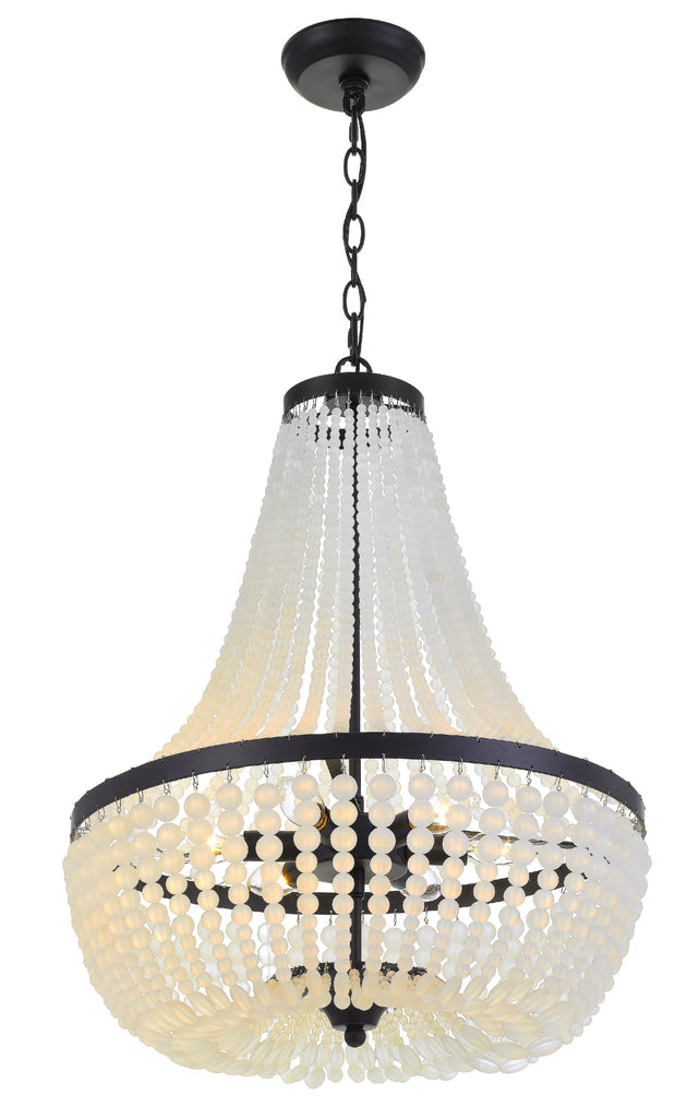 Crystorama Crystorama Rylee 6 Light Matte Black Chandelier
