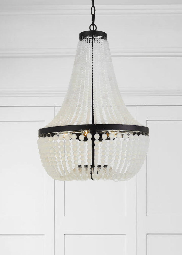 Crystorama Crystorama Rylee 6 Light Matte Black Chandelier