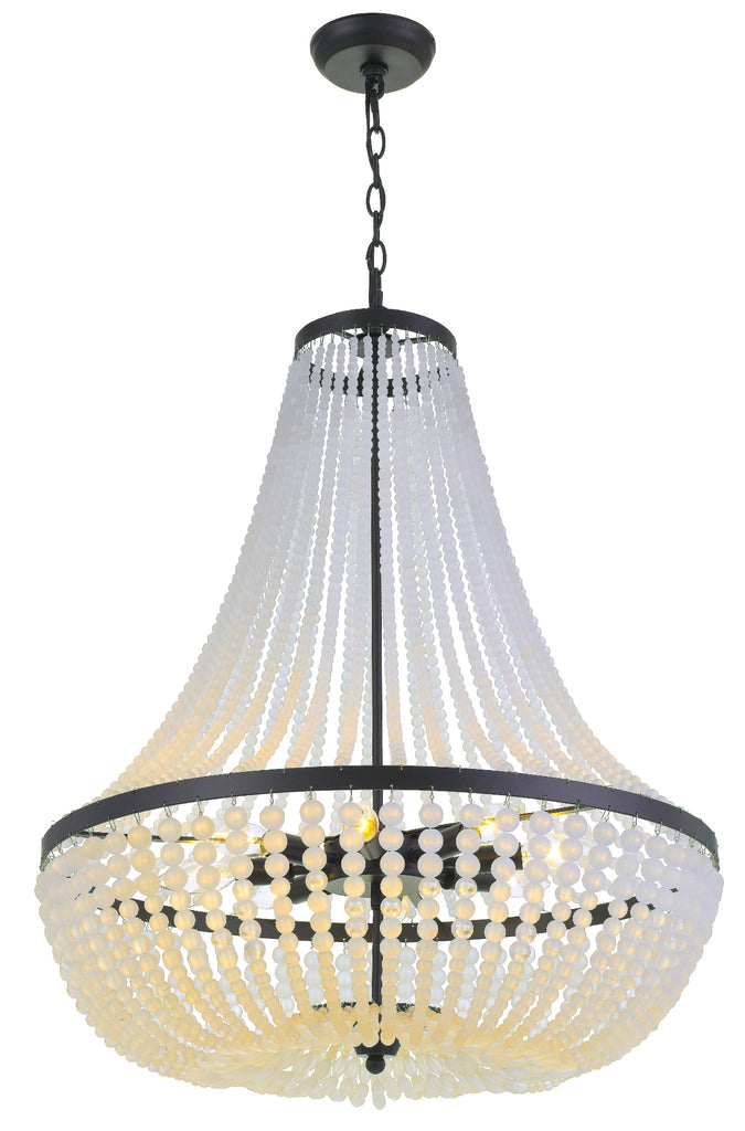 Crystorama Crystorama Rylee 8 Light Matte Black Chandelier
