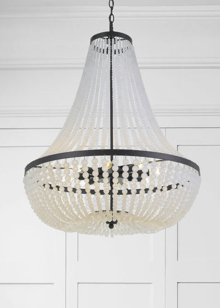 Crystorama Crystorama Rylee 8 Light Matte Black Chandelier