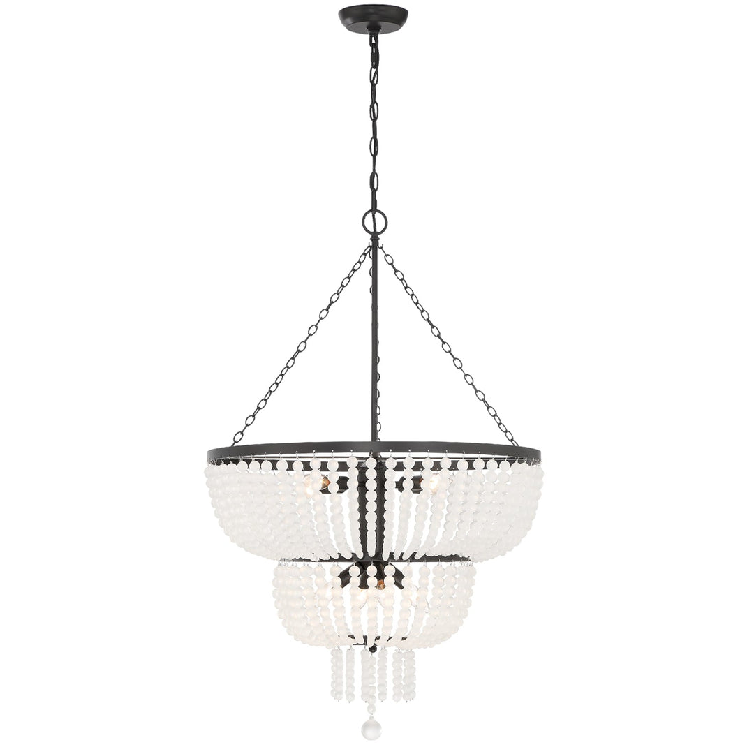 Crystorama Crystorama Rylee 8 Light Matte Black Chandelier