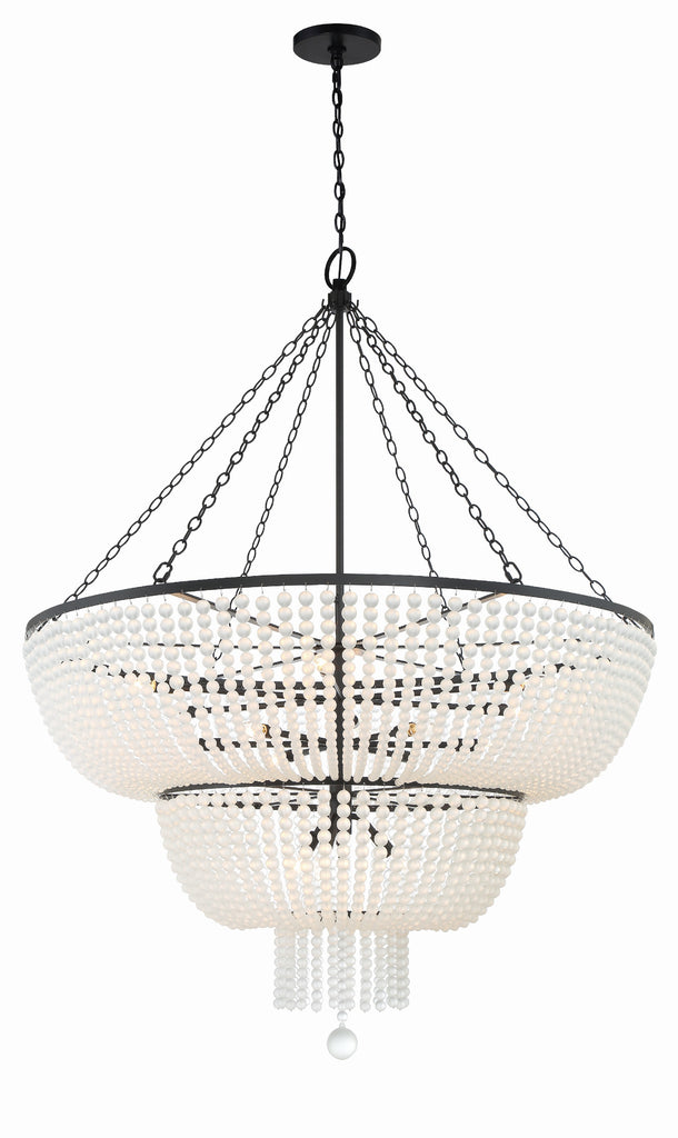 Crystorama Crystorama Rylee 15 Light Matte Black Chandelier