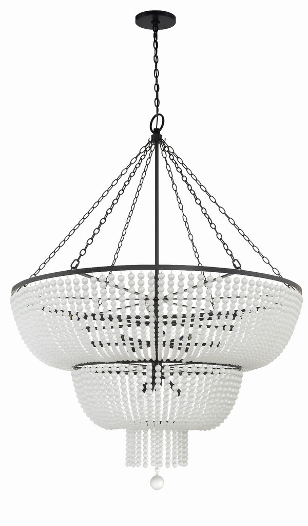 Crystorama Crystorama Rylee 15 Light Matte Black Chandelier