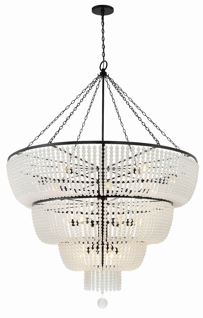 Crystorama Crystorama Rylee 24 Light Matte Black Chandelier