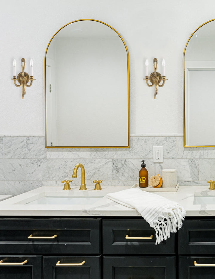 Crystorama Crystorama Crystorama 2 Light Olde Brass Cast Sconce