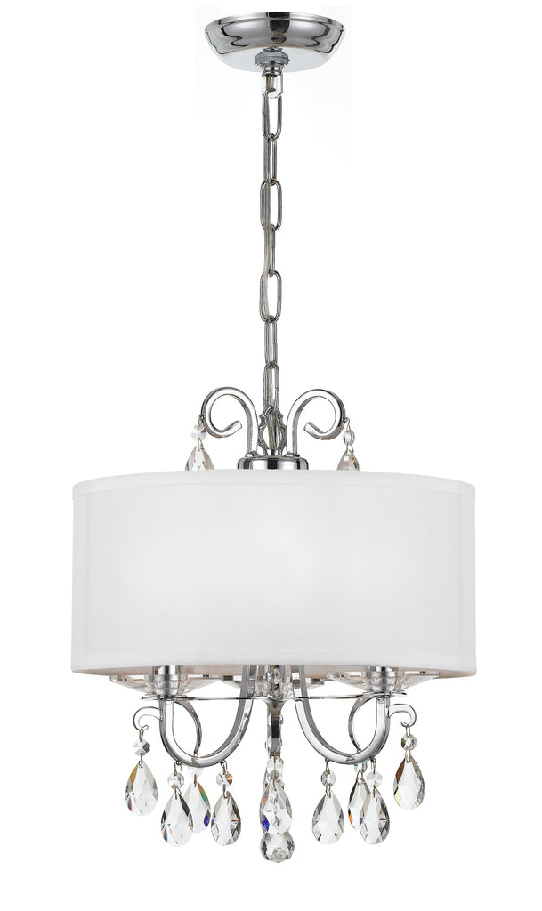 Crystorama Crystorama Othello 3 Light Swarovski Strass Crystal Polished Chrome Mini Chandelier