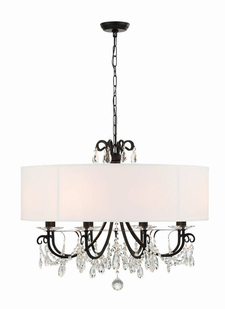 Crystorama Crystorama Othello 8 Light Matte Black Chandelier