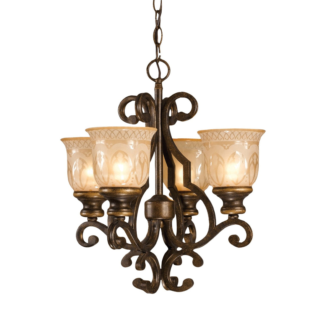 Crystorama Crystorama Norwalk 4 Light Bronze Umber Mini Chandelier