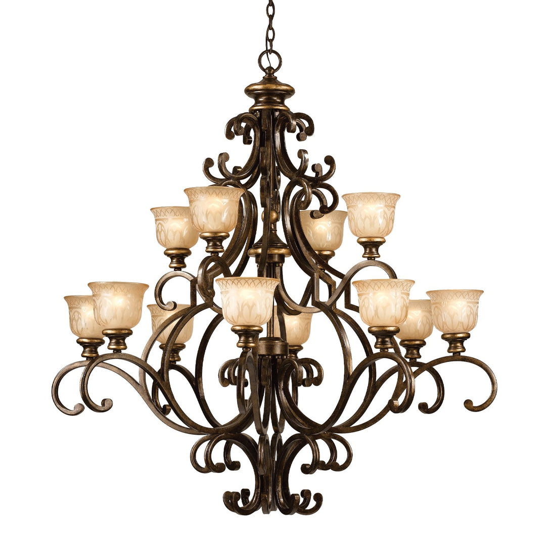 Crystorama Crystorama Norwalk 12 Light Bronze Umber Chandelier
