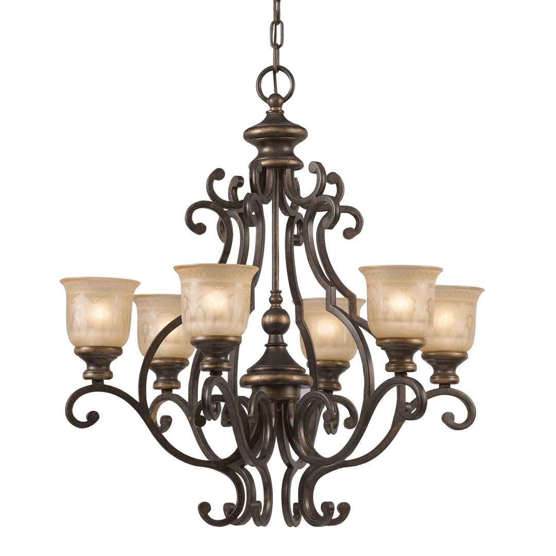 Crystorama Crystorama Norwalk 6 Light Bronze Umber Chandelier
