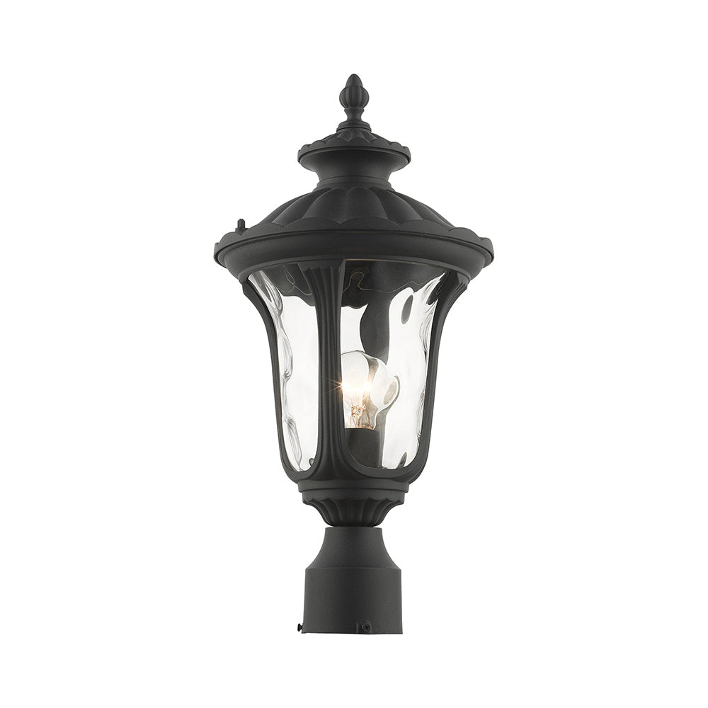 1 Light Textured Black Outdoor Post Top Lantern Livex