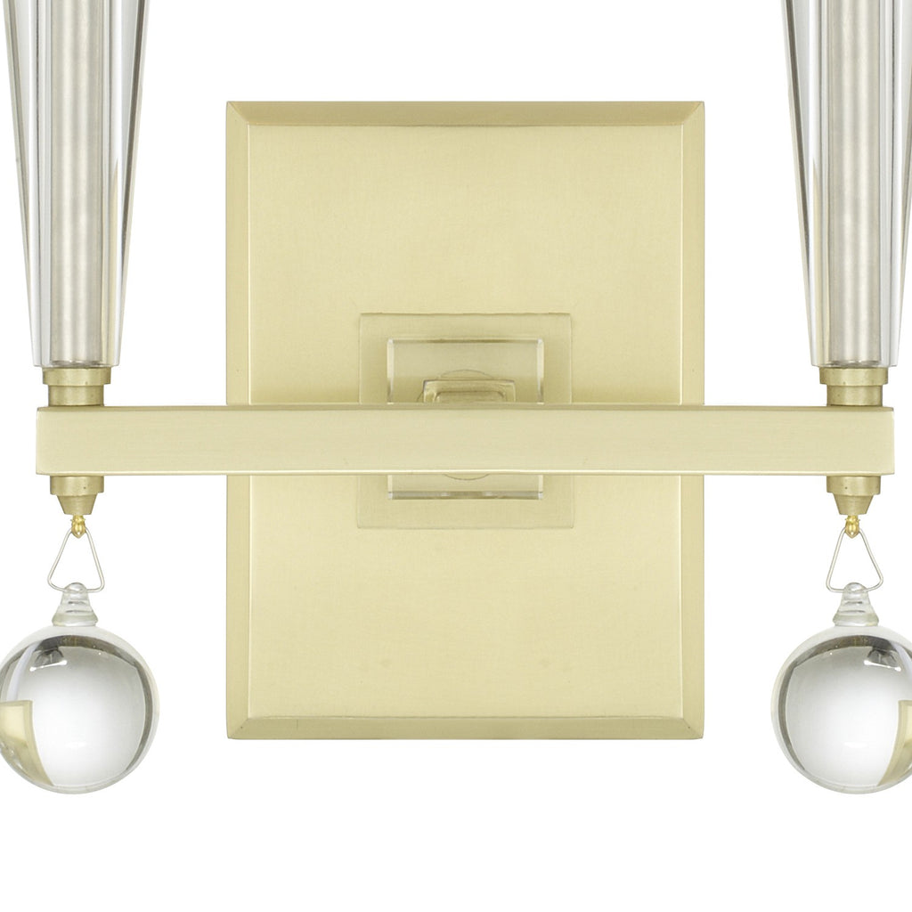 Crystorama Crystorama Paxton 2 Light Aged Brass Sconce