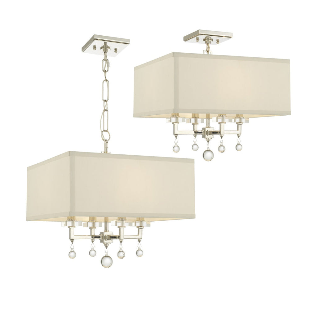 Crystorama Crystorama Paxton 4 Light Polished Nickel Mini Chandelier